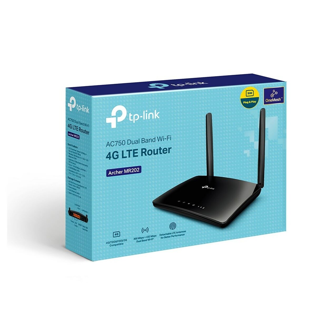 TP-Link Archer MR202 routeur sans fil Fast Ethernet Bi-bande (2,4 GHz / 5 GHz) Noir