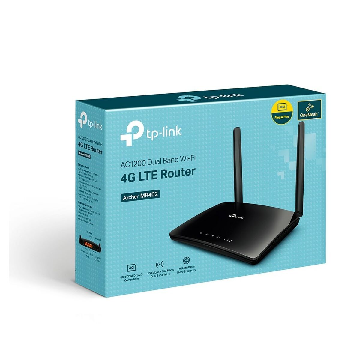 TP-Link Archer MR402 routeur sans fil Fast Ethernet Bi-bande (2,4 GHz / 5 GHz) 4G Noir
