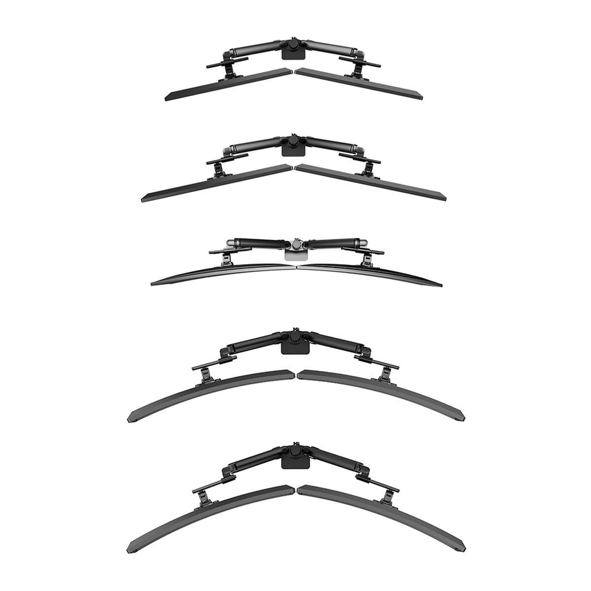 NEOMOUNTS DS65S-950BL2 Support dÃ©cran Ã  fixer 24-34p - ressort Ã  gaz - Topfix - multirÃ©glable - arrÃªt 180