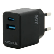 Wall Charger 30W 1 USB A+1 USB C GaN