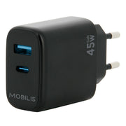 Wall Charger 45W 1 USB A+1 USB C GaN