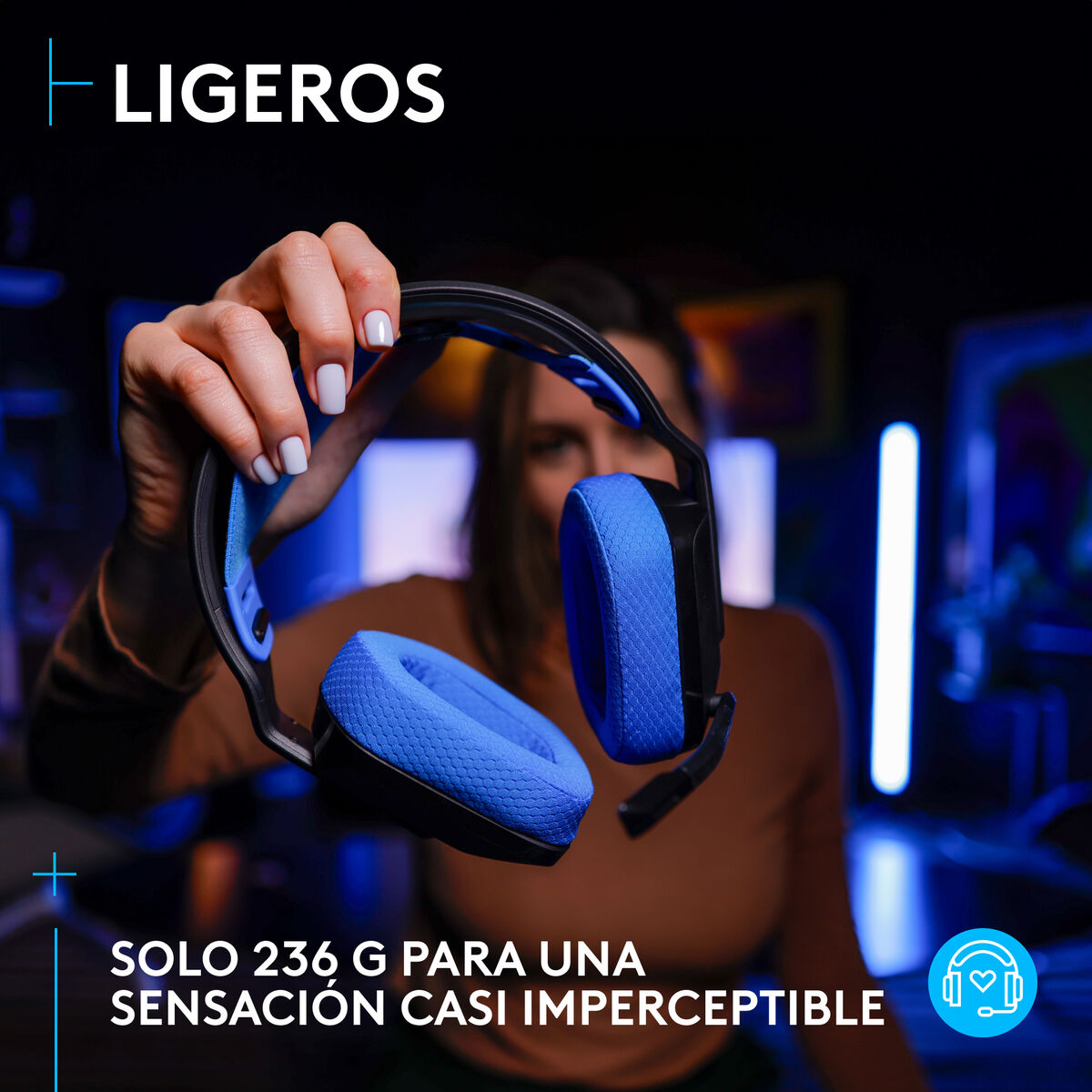 Logitech G G535 Casque Sans fil Arceau Gaming Noir, Bleu