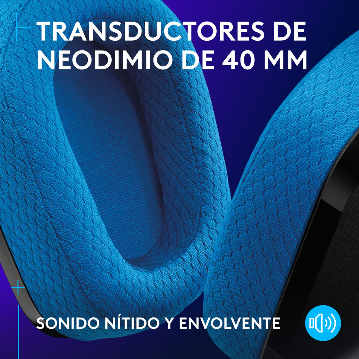 Logitech G G535 Casque Sans fil Arceau Gaming Noir, Bleu