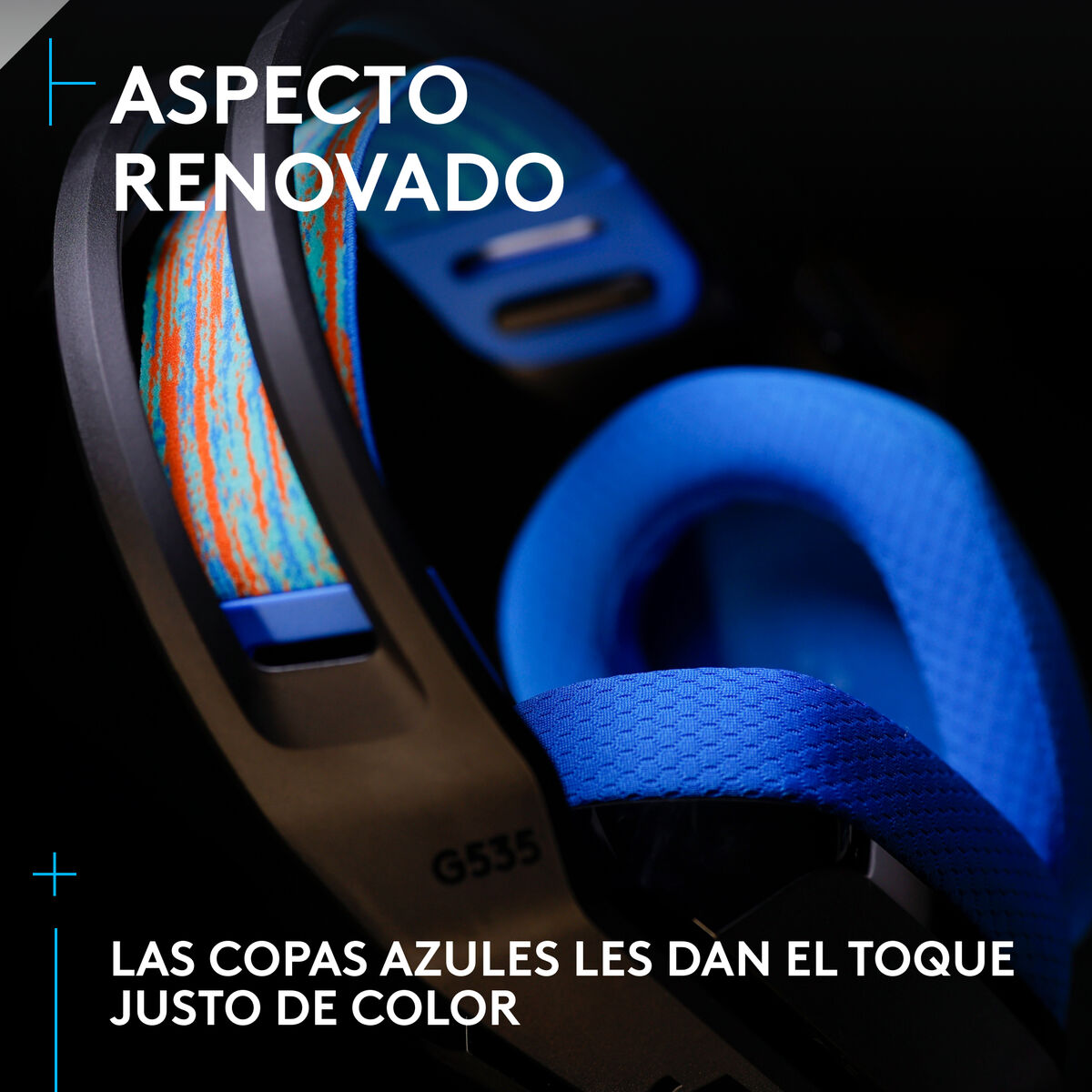 Logitech G G535 Casque Sans fil Arceau Gaming Noir, Bleu