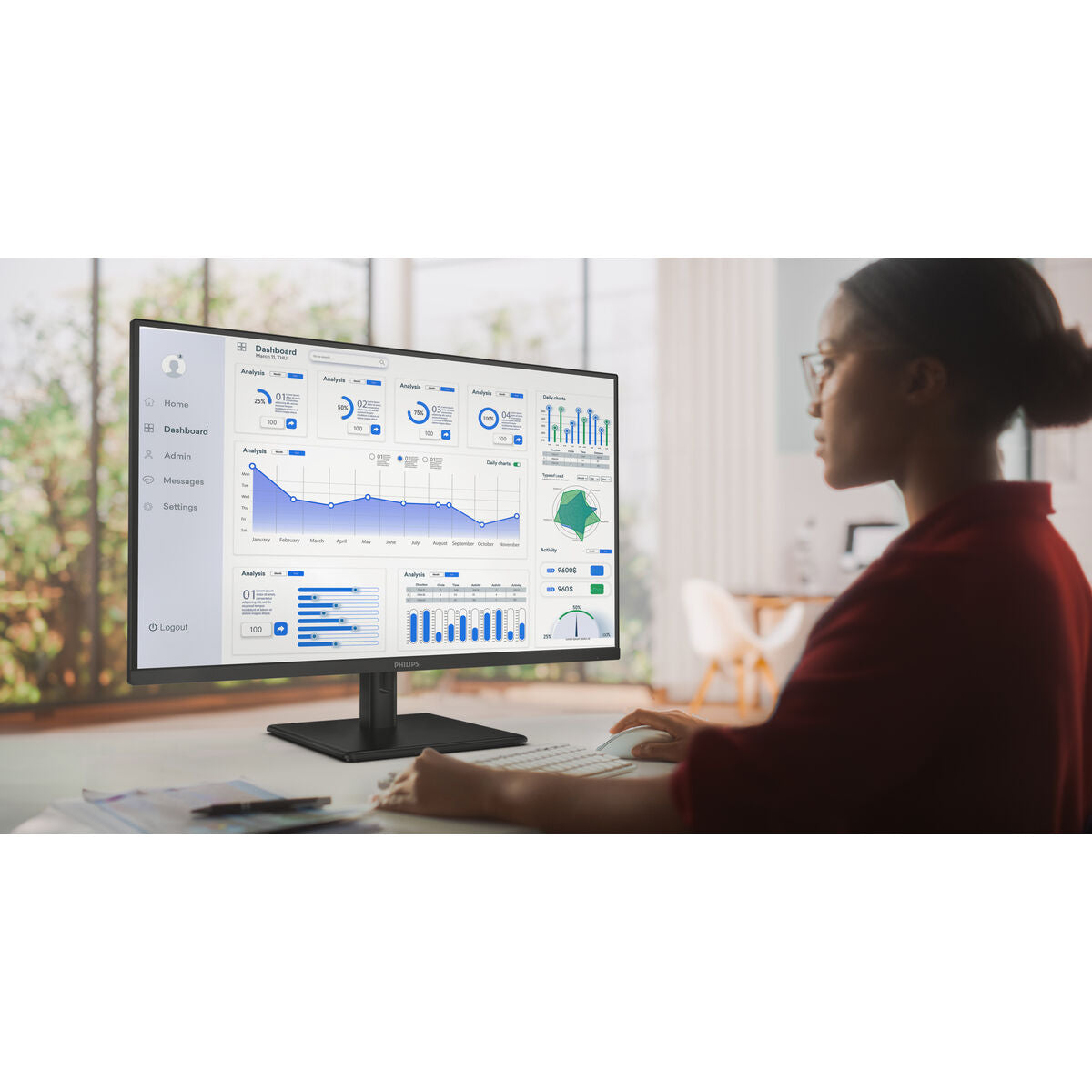PHILIPS 32E1N1800LA 31.5p Adaptive Sync 3840x2160 HDMI DP Black
