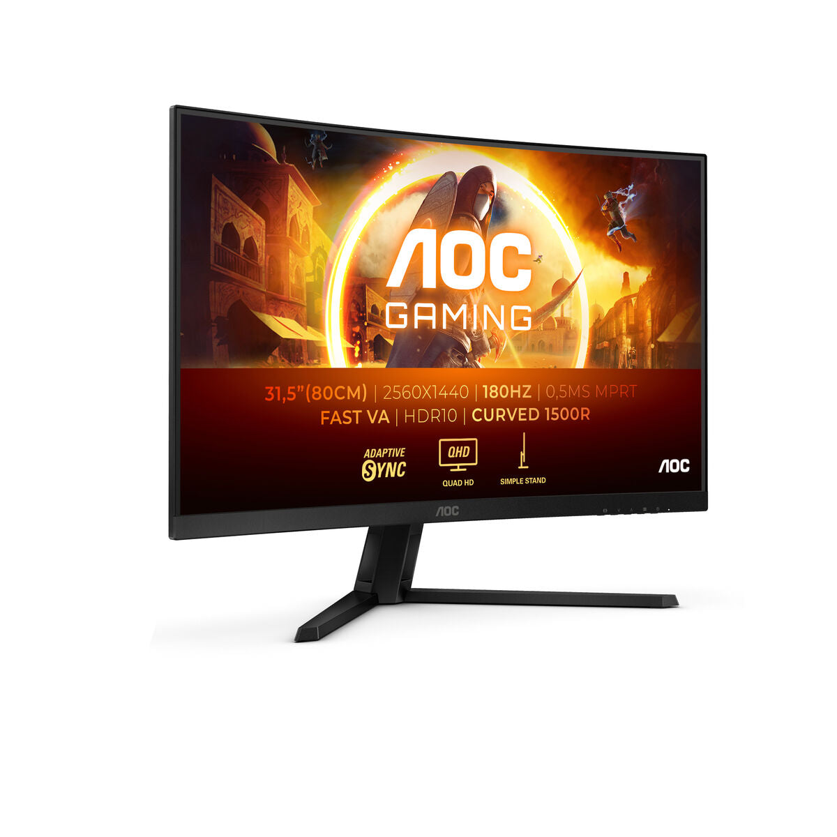 AOC CQ32G4VE 31.5p Curved 2560x1440 0.5ms HDMI DP Black/Grey