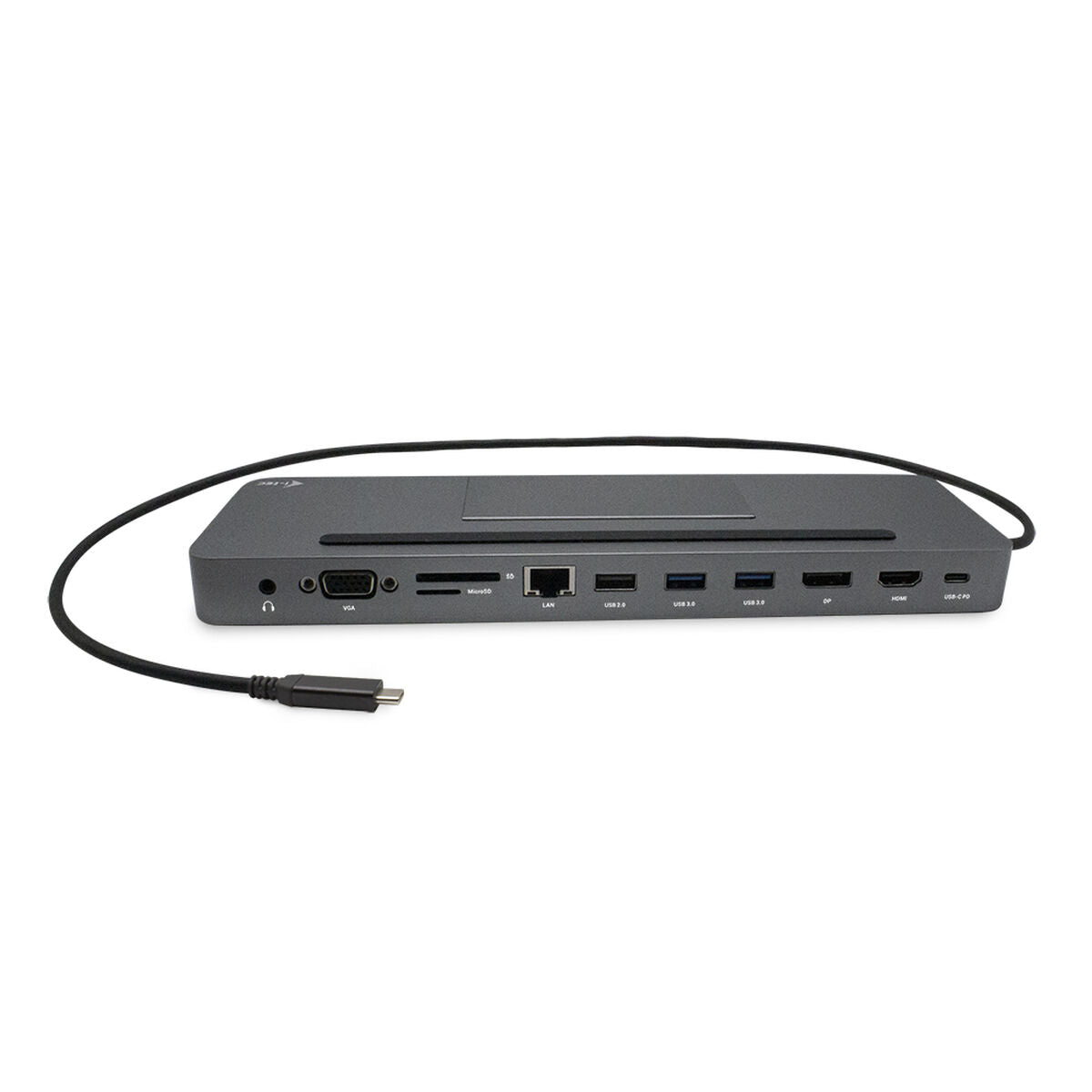 I-TEC USB-C Metal 4K 3xDisplay DS 1xHDMI1xVGA1xDP 1xSD+1xmicroSD CR 1xGLAN 1x3.5mmAudio 2xUSB 3.0 2xUSB 2.0 1xUSB-C PD+ Charger 100W
