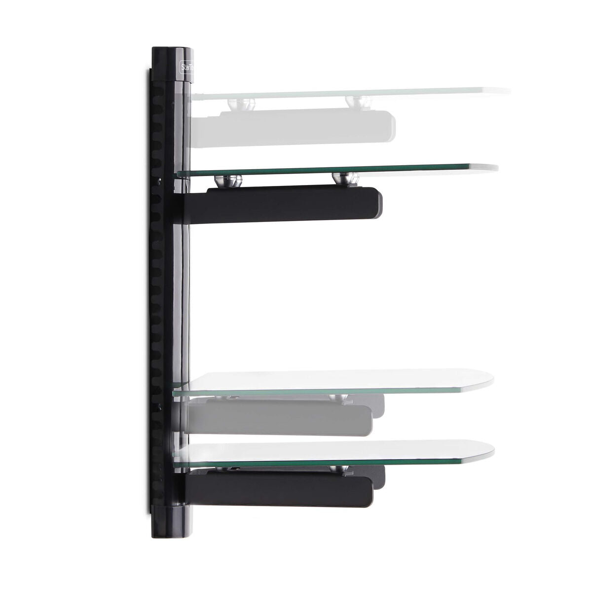 Dual Floating Wall-Mounted AV Shelves