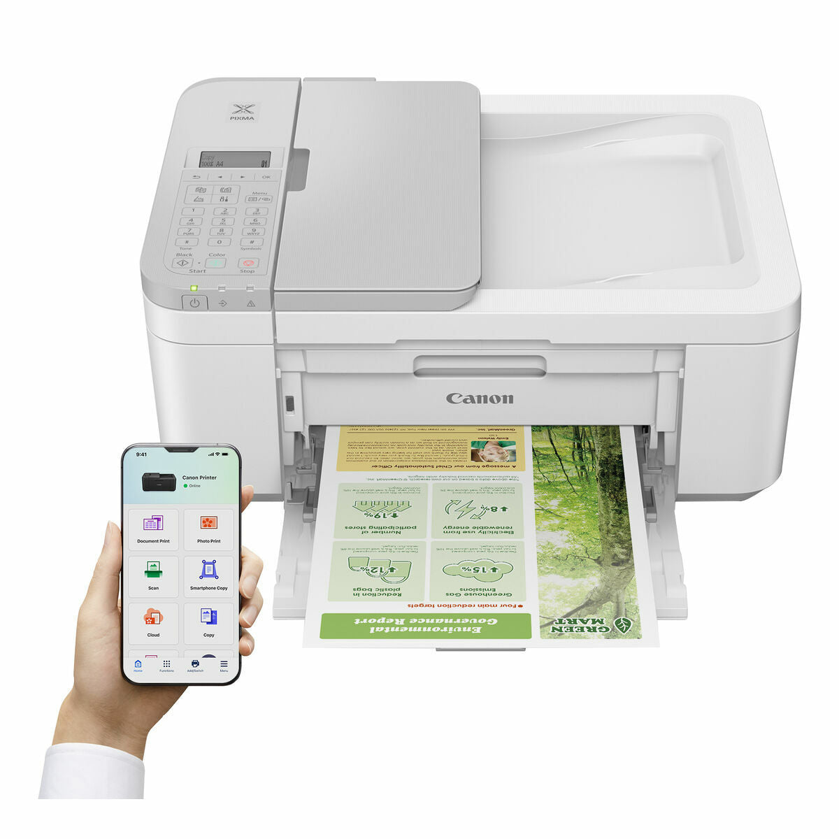CANON PIXMA TR4756i MFP colour inkjet A4 6.4ppm Copy 8.8ipm Print 120sheets USB Wi-Fi White