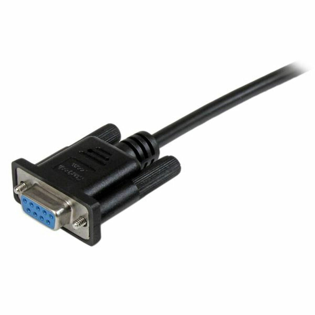 1m Black DB9 RS232 Null Modem Cable F/F