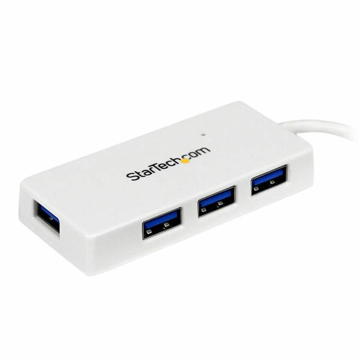 Portable 4 Port Mini USB 3.0 Hub - White