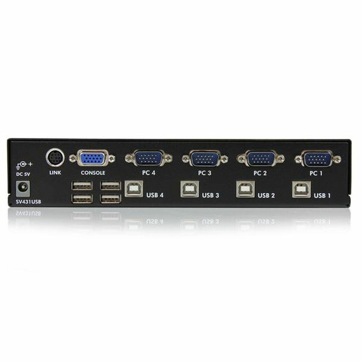 4 Port VGA USB KVM Switch with Hub