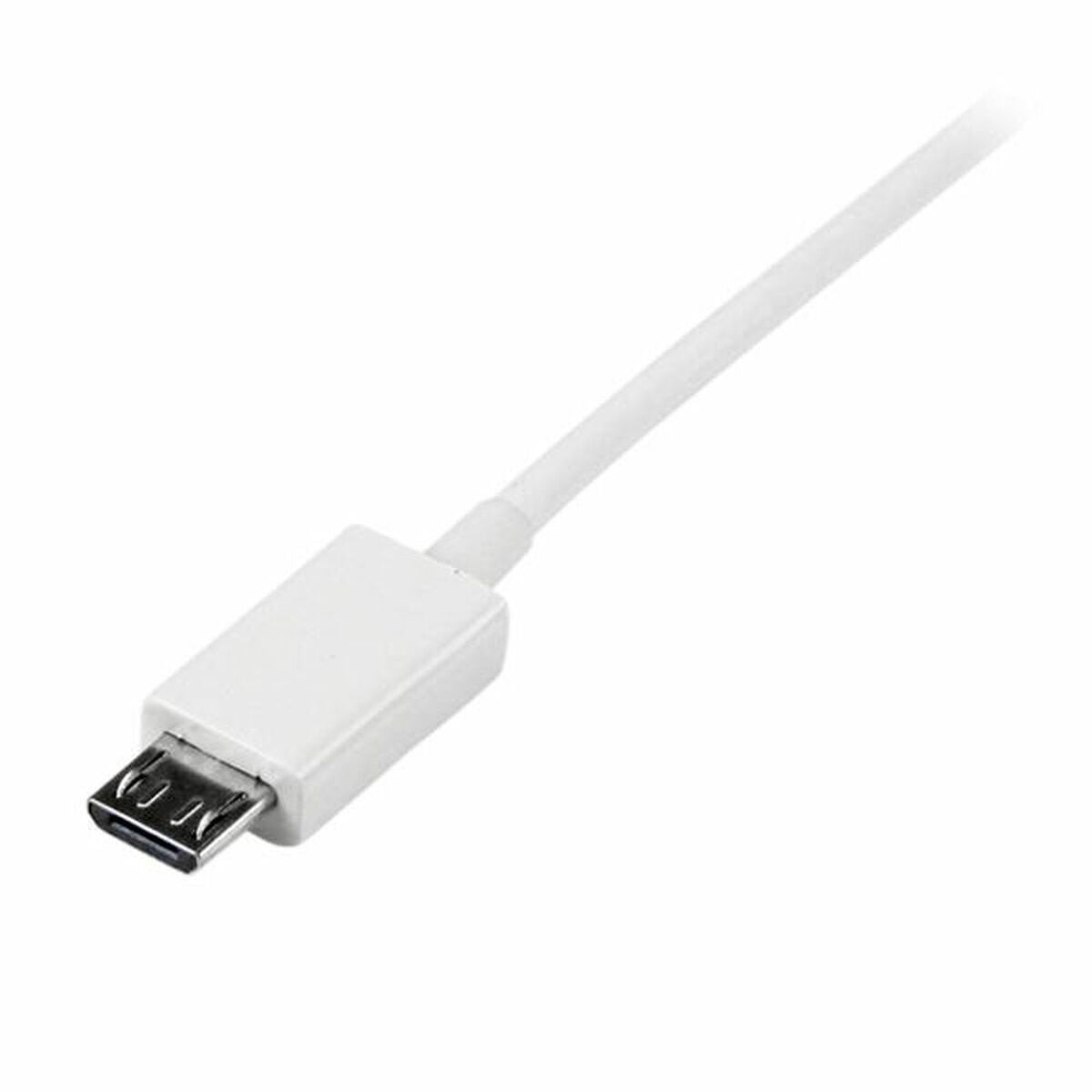 2m White Micro USB Cable - A to Micro B