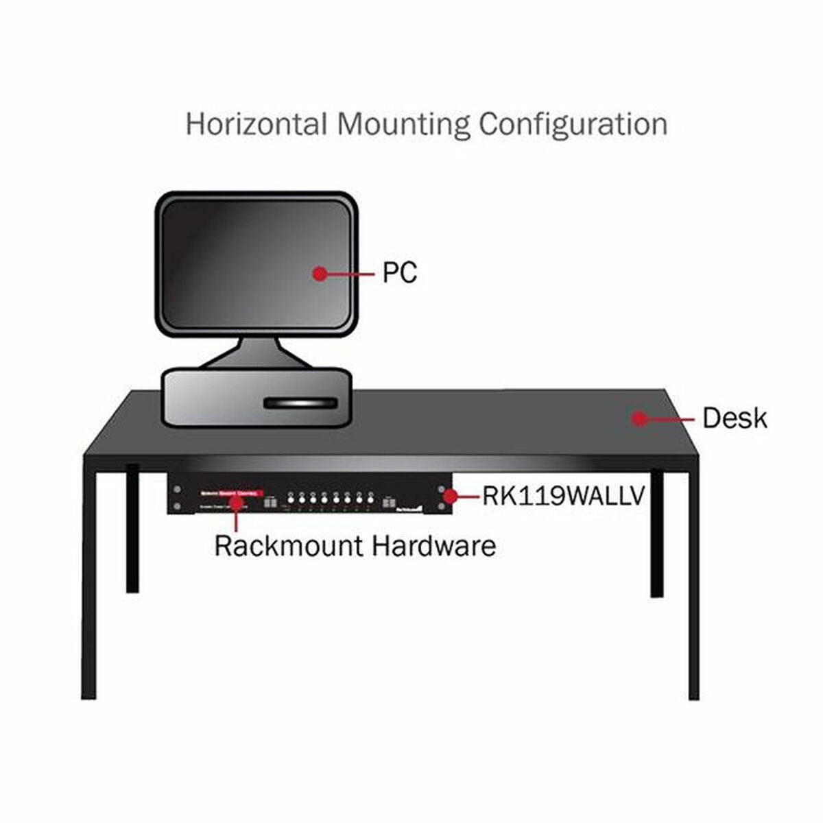 4U 48cm Vertical Wall Mount Rack Bracket