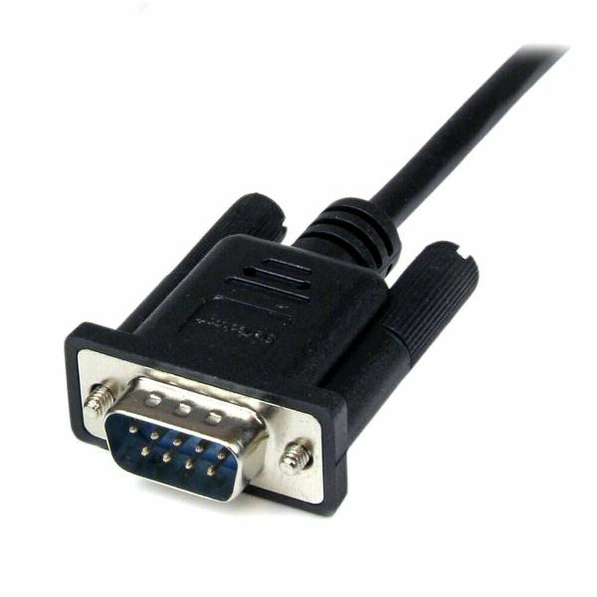 1m Black DB9 RS232 Null Modem Cable F/M