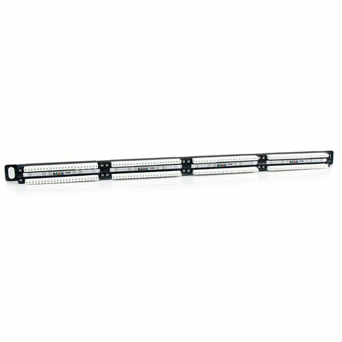 24 Port 0.5U Rackmount Cat5e Patch Panel