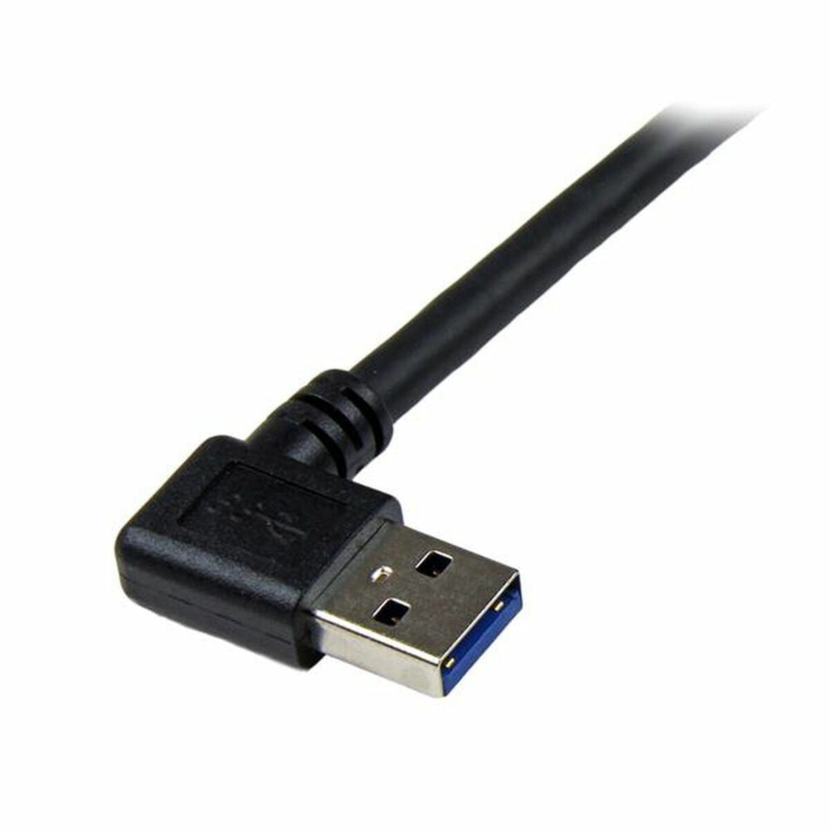 1m Black USB 3 Cable Right Angle A to B