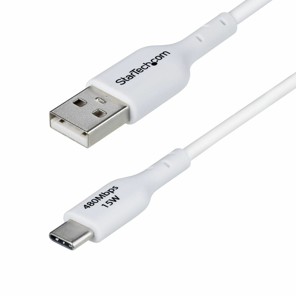 1m White USB-A to USB-C Charging Cable