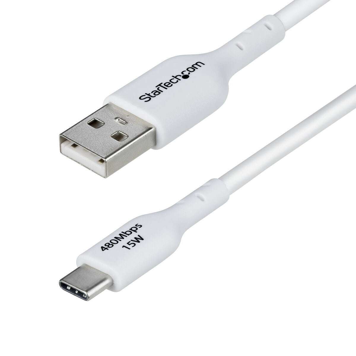 2m White USB-A to USB-C Charging Cable
