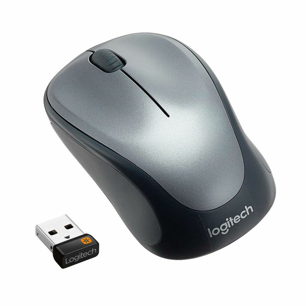 LOGITECH M235 Mouse right-handed optical wireless 2.4 GHz USB wireless receiver grey