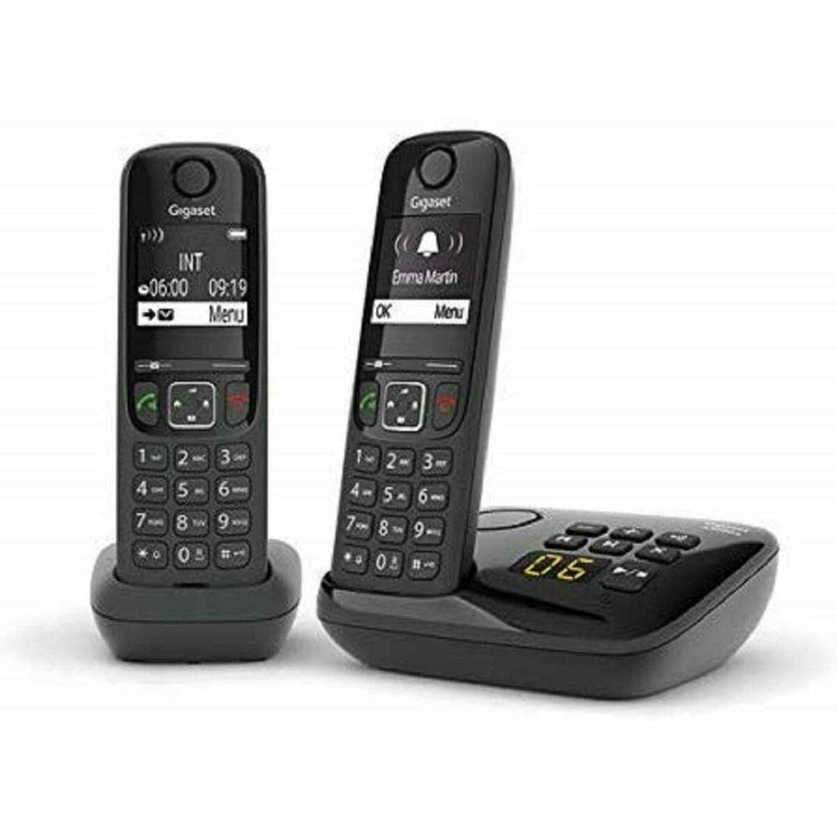 Gigaset AS690A DUO tél.DECT + REP - base + 2 combinés noirs
