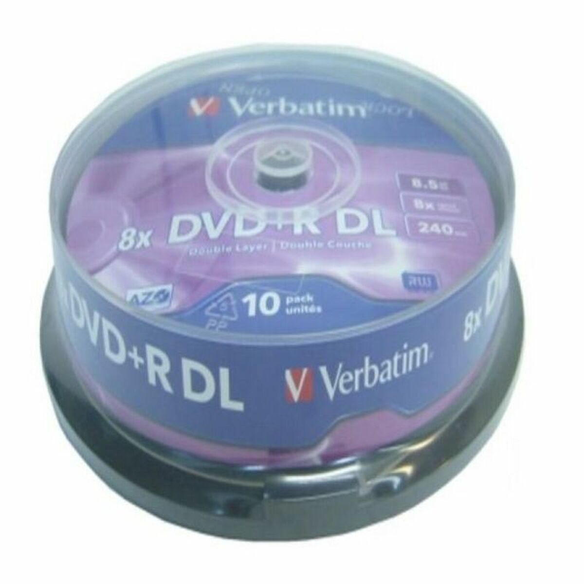 DVD+R/8.5GB 8x DLAYER mattsilv Spdl 10