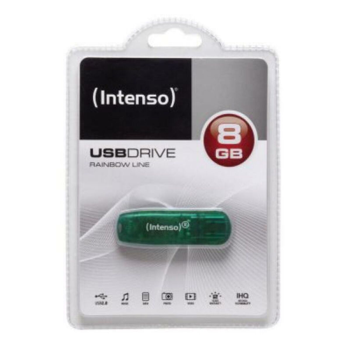 INTENSO Clé USB 2.0 Rainbow Line - 8 Go Vert