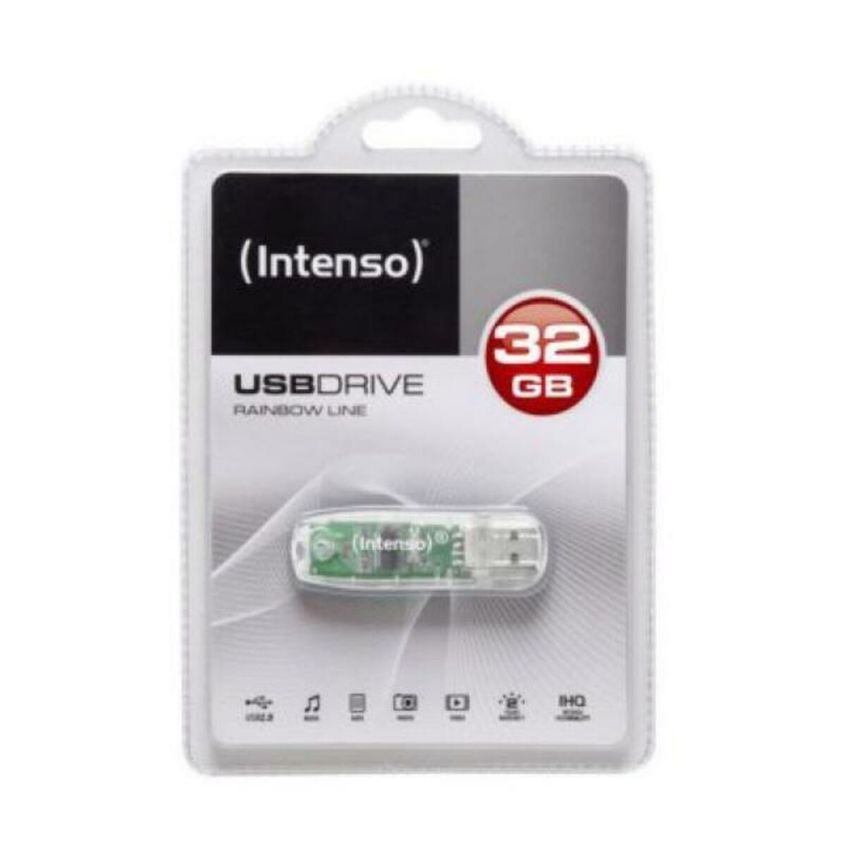 INTENSO Clé USB 2.0 Rainbow Line - 32 Go Transparent