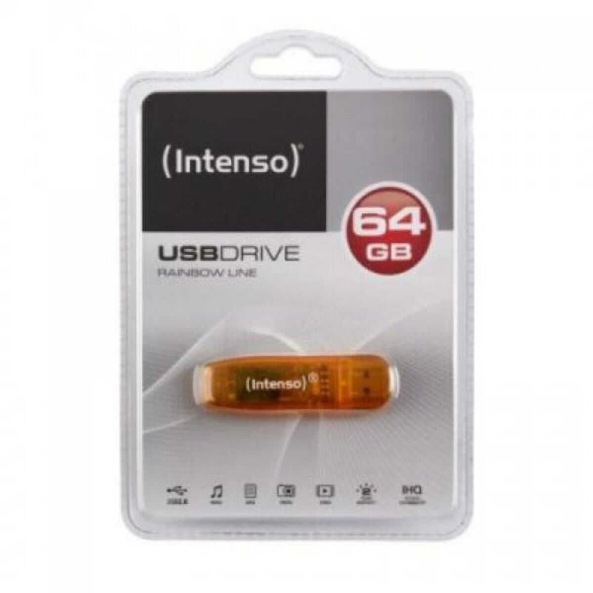 INTENSO Clé USB 2.0 Rainbow Line - 64 Go Orange