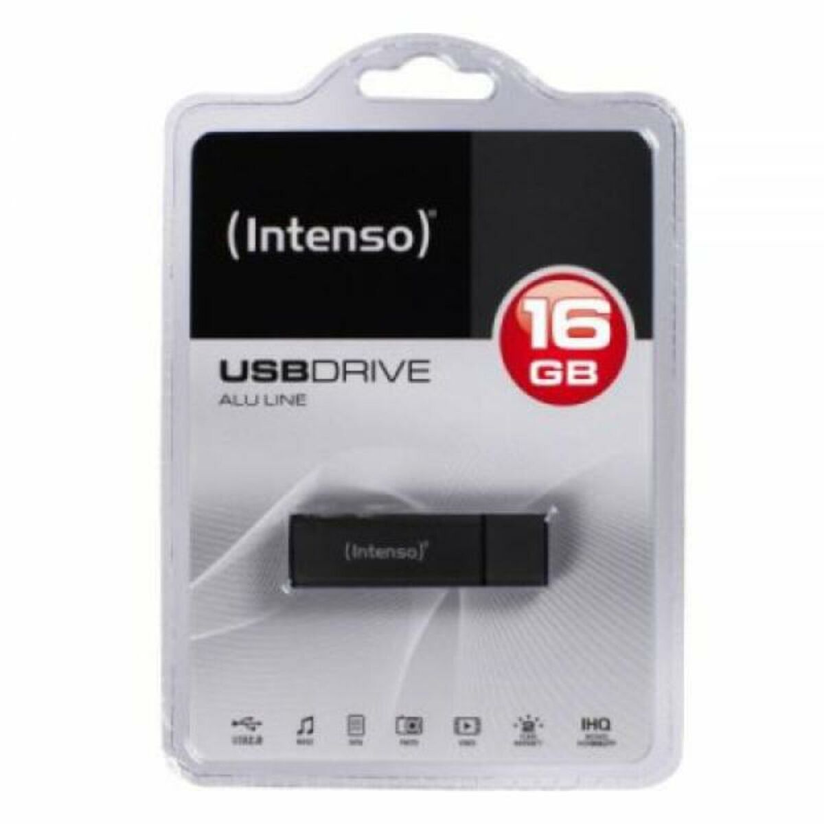 INTENSO Clé USB 2.0 Alu Line - 16 Go Anthracite