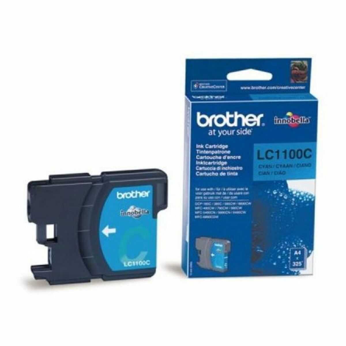 BROTHER LC-1100 cartouche d encre cyan capacité standard 5.5ml 325 pages pack de 1