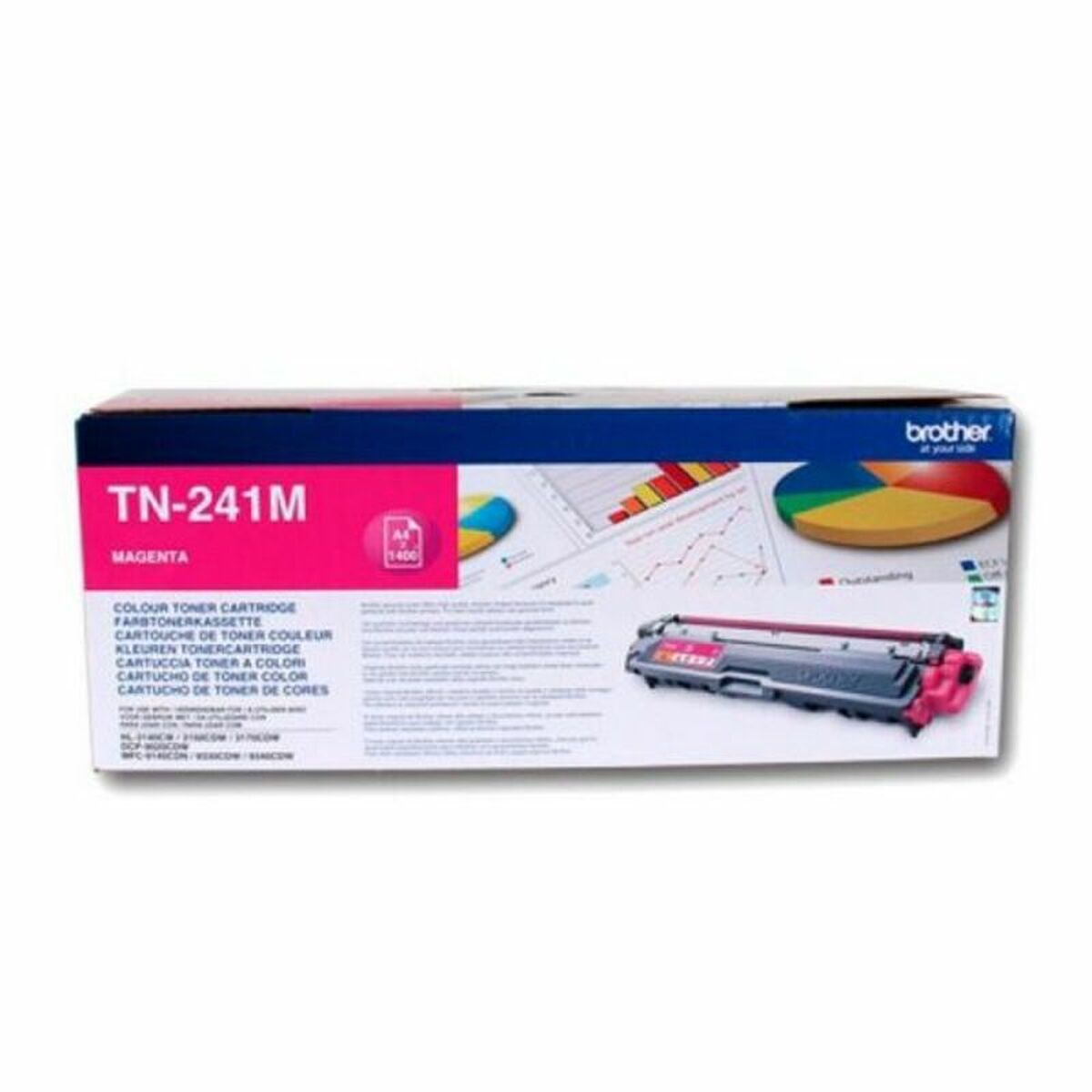 BROTHER TN241M HL-3140CW/3150CDW/3170CDW cartouche de toner magenta capacité standard 1.400 pages pack de 1