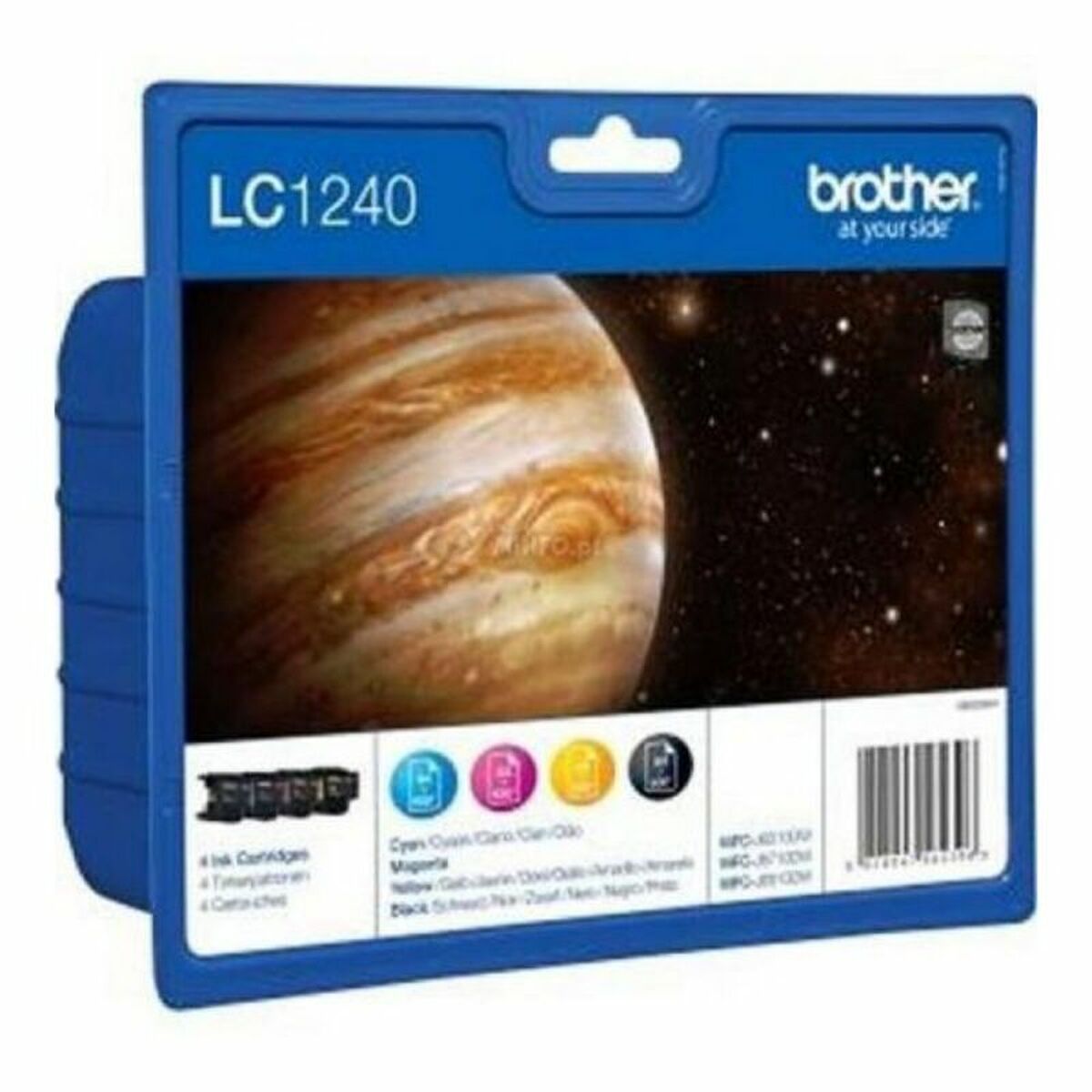 BROTHER LC-1240 cartouche dencre noir et tricolore haute capacité 600 pages 1-pack blister sans alarme
