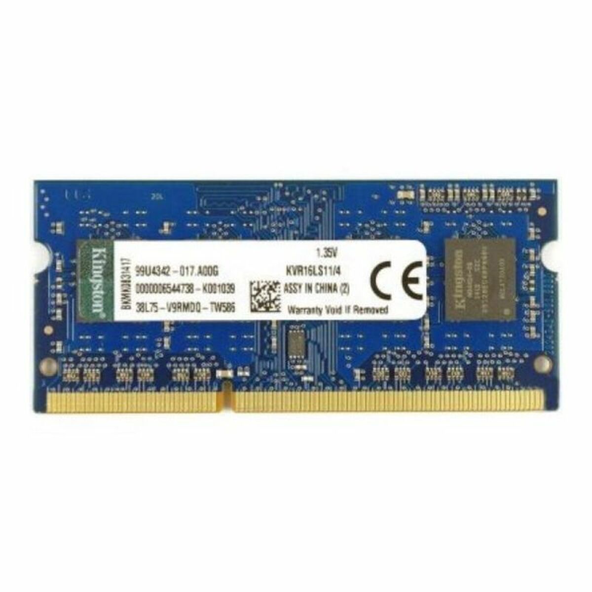 Mémoire KINGSTON SODIMM DDR3L 1600MHz CL11 Non-ECC 4Go
