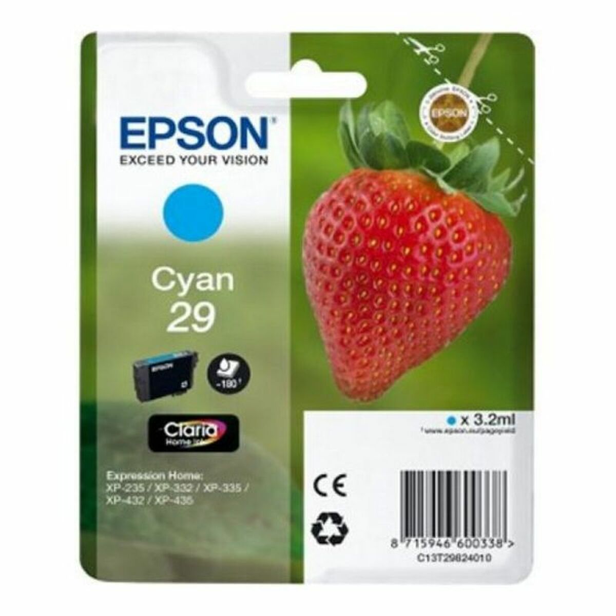 EPSON 1LB Cartridge Fraise Ink Claria Home Cyan w/s