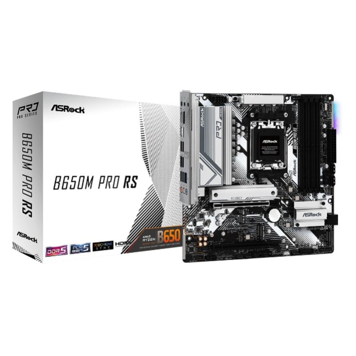 ASRock 90-MXBLP0-A0UAYZ Carte mere B650M Pro RS Micro ATX avec support DDR5