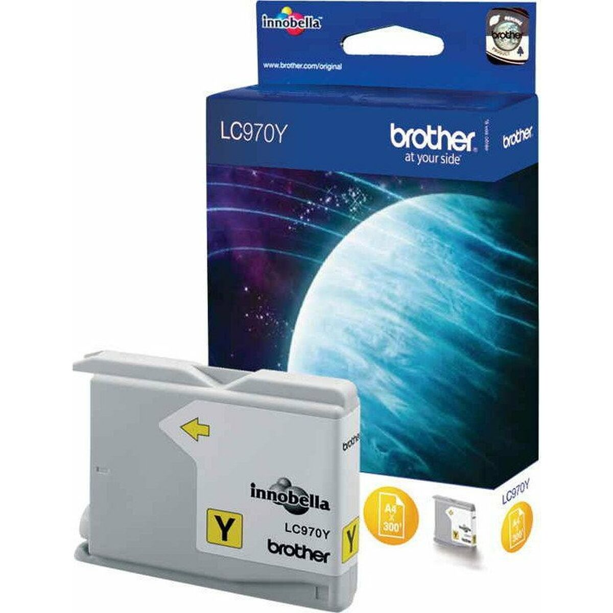 BROTHER LC-970 cartouche d encre jaune capacite standard 300 pages pack de 1