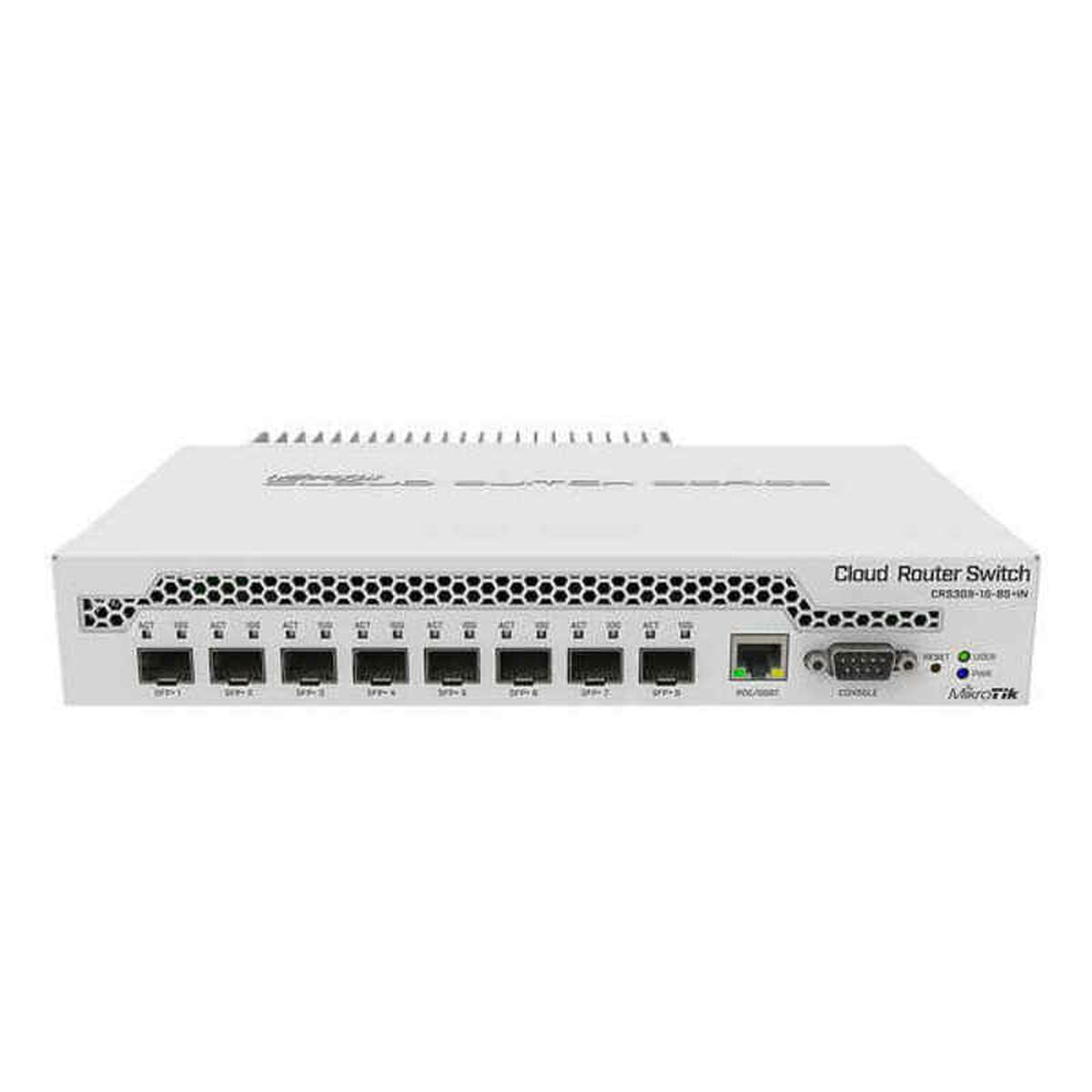 Mikrotik CRS309-1G-8S+ Géré Gigabit Ethernet (10/100/1000) Connexion Ethernet, supportant l'alimentation via ce port (PoE) Blanc