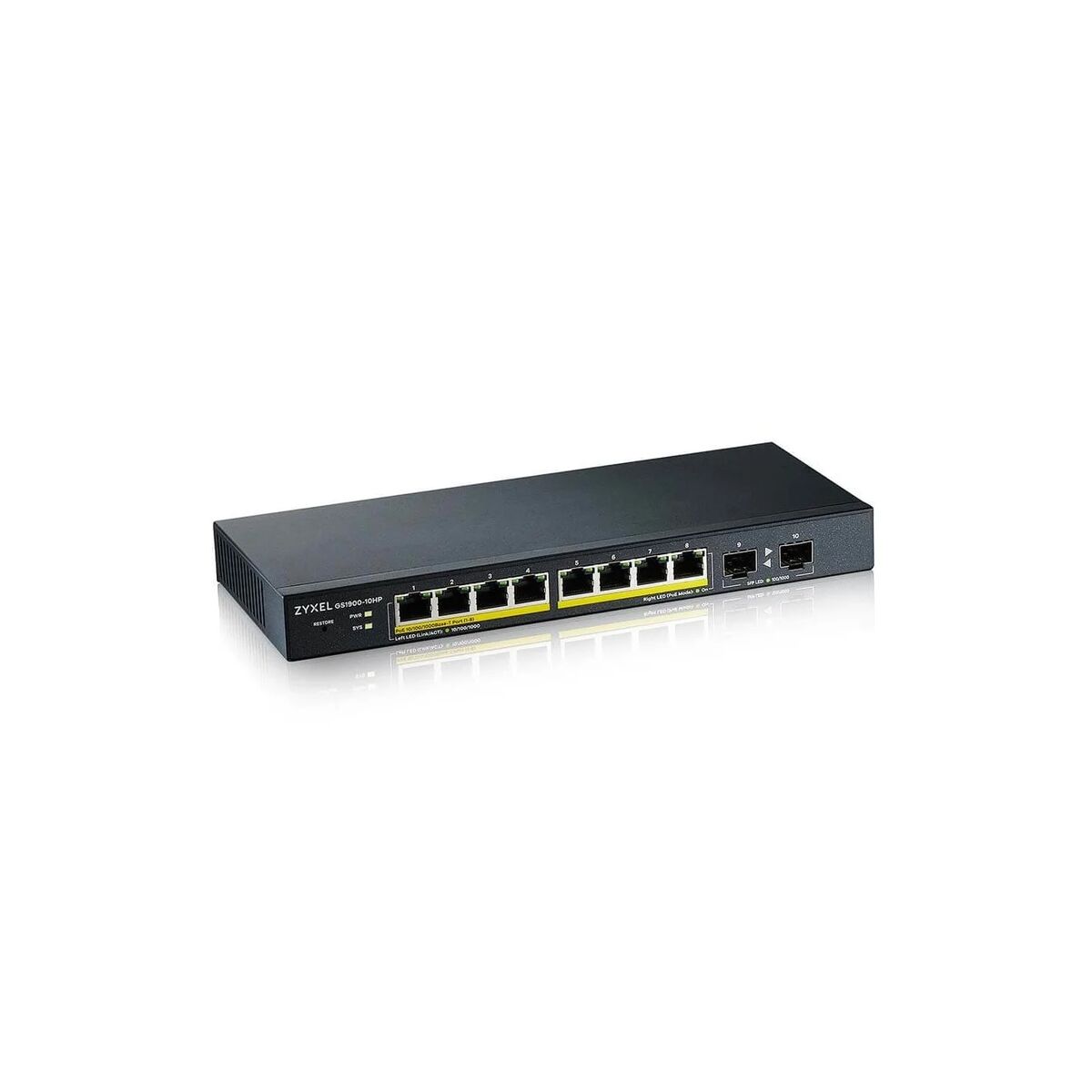 ZYXEL GS1900-10HP V2 Switch 8GB-port Mgm