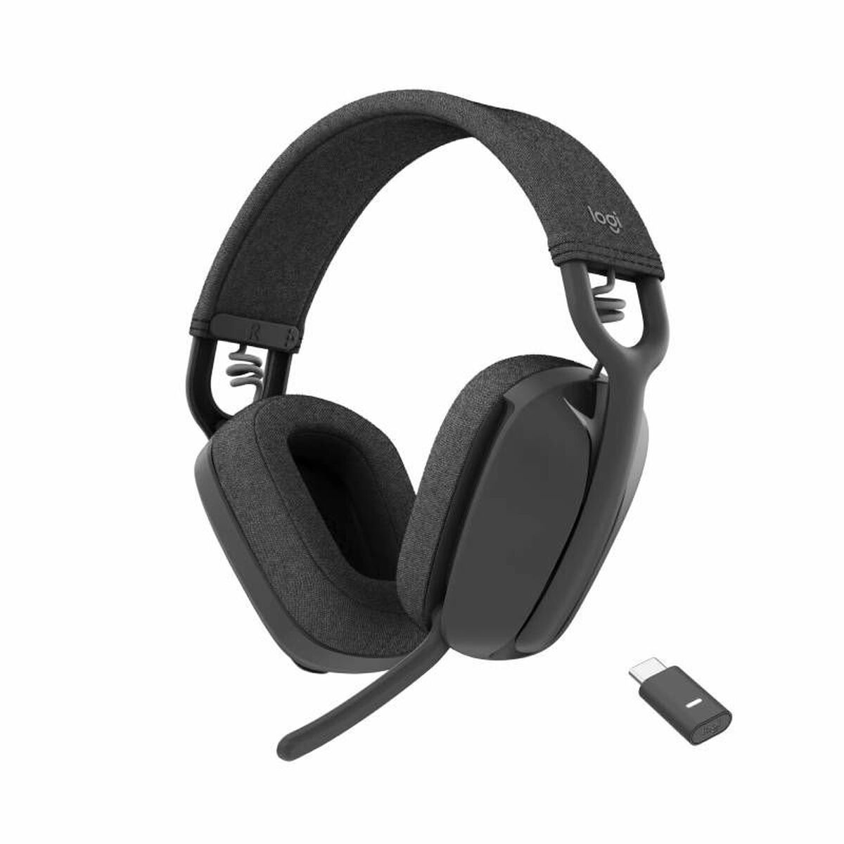 LOGITECH Zone Vibe Wireless Headset full size Bluetooth wireless USB-C via Bluetooth adapter graphite Certified for Microsoft Teams