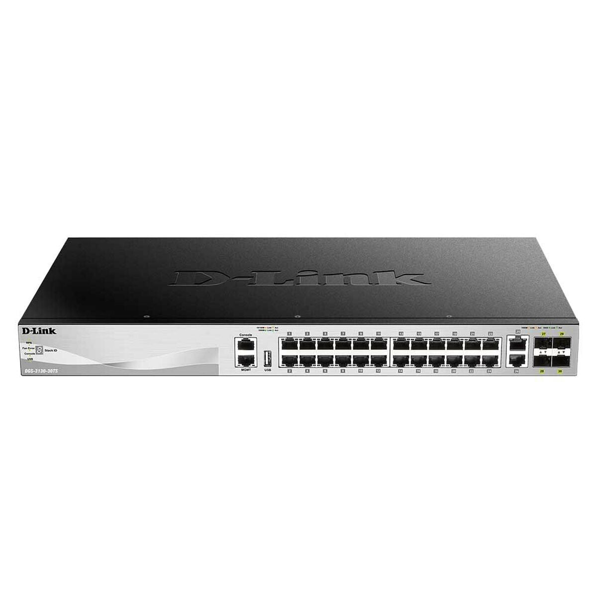 D-LINK L3 Light Switch 24 Gigabit Ports & 2 10GBASE-T Ports & 4 10GbE SFP+ Ports Physical Stack Up To 9 Units