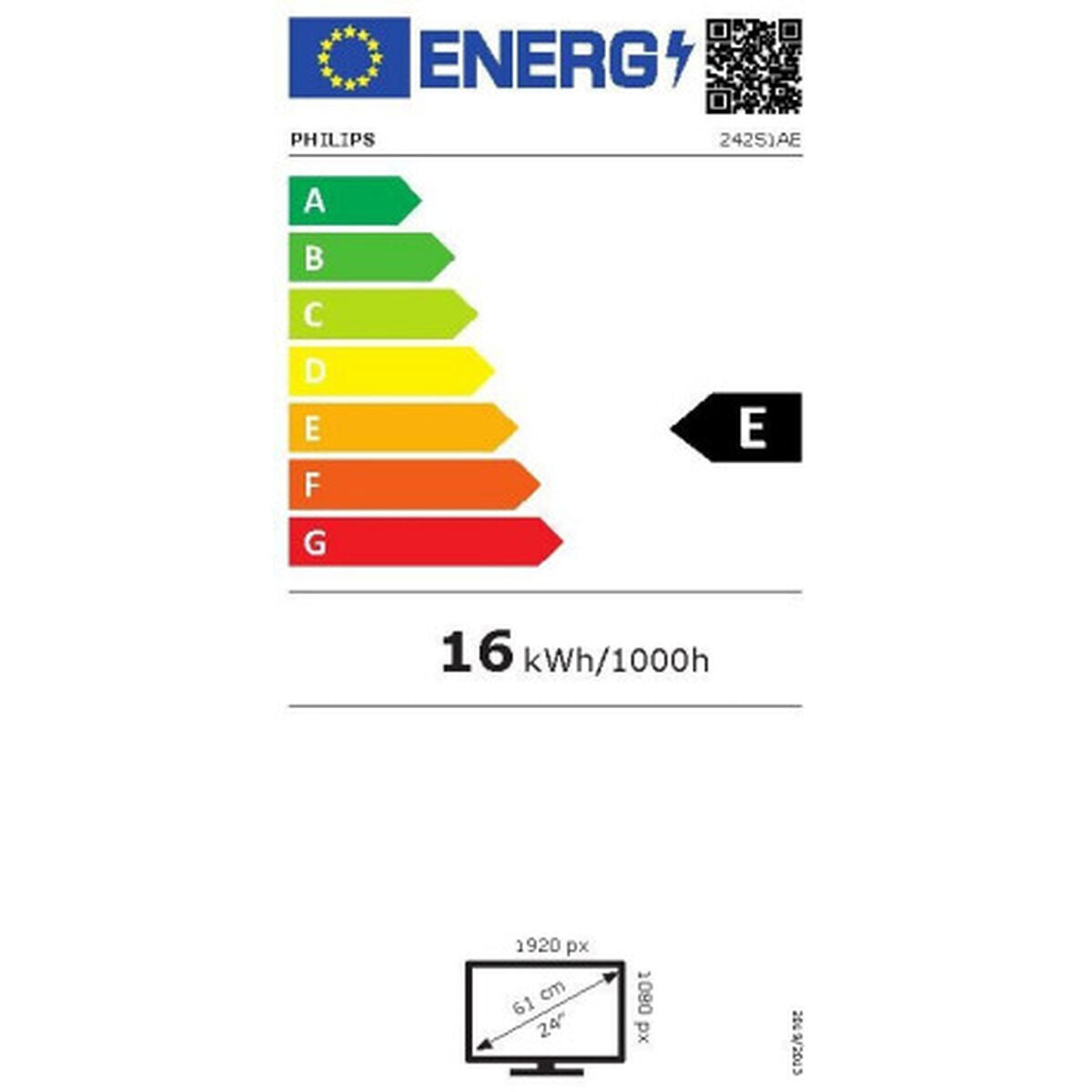 PHILIPS 242S1AE/00 23.8p 1920x1080 IPS Flat 130MM Pivot 75Hz Adative Sync 3 SIDE FRAMELESS TUV Eye Certified SPEAKERS