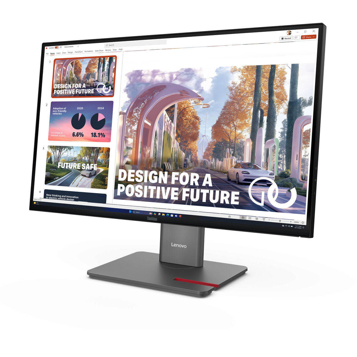 LENOVO ThinkVision P27QD-40 LED Écran 27p 2560x1440 QHD 120Hz IPS 350cd/m2 1500:1 4ms HDMI DisplayPort DaisyChain USB-C Dock
