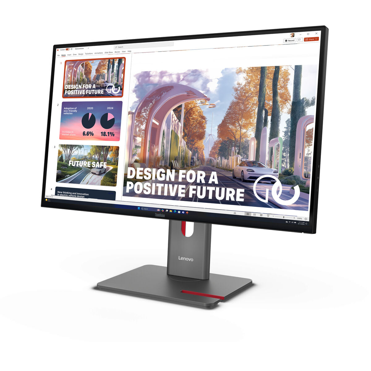 LENOVO ThinkVision P27QD-40 LED Écran 27p 2560x1440 QHD 120Hz IPS 350cd/m2 1500:1 4ms HDMI DisplayPort DaisyChain USB-C Dock