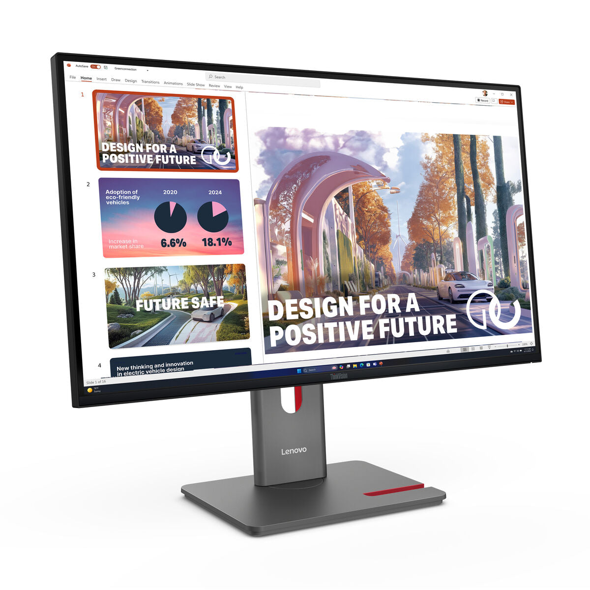 LENOVO ThinkVision P27QD-40 LED Écran 27p 2560x1440 QHD 120Hz IPS 350cd/m2 1500:1 4ms HDMI DisplayPort DaisyChain USB-C Dock