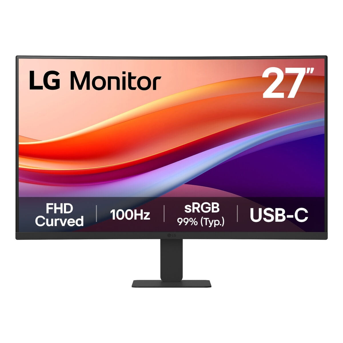 LG - Ecran LCD incurve - 27p - 1920x1080 FHD 100 Hz - VA - 5 ms - Inclinable - Garantie 3 ans