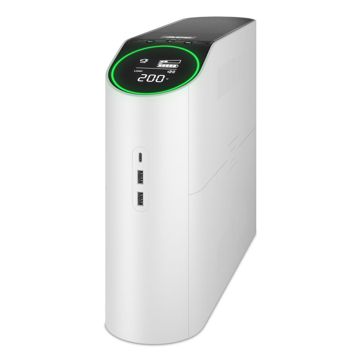 APC Back-UPS Pro 2200VA/1320W Tower 230V 4x Schuko and 2x IEC C13 outputs RGB lighting pure sine wave Arctic white