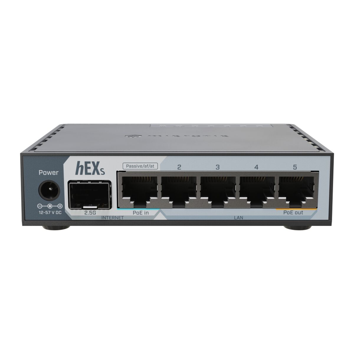 Mikrotik hEX S (version 2025) avec RouterOS L4, boîtier de bureau