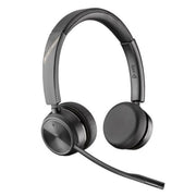 HP Poly Savi 7220 Office Binaural DECT 1880-1900 MHz Headset Sans fil Arceau Bureau/Centre d'appels Socle de chargement Noir