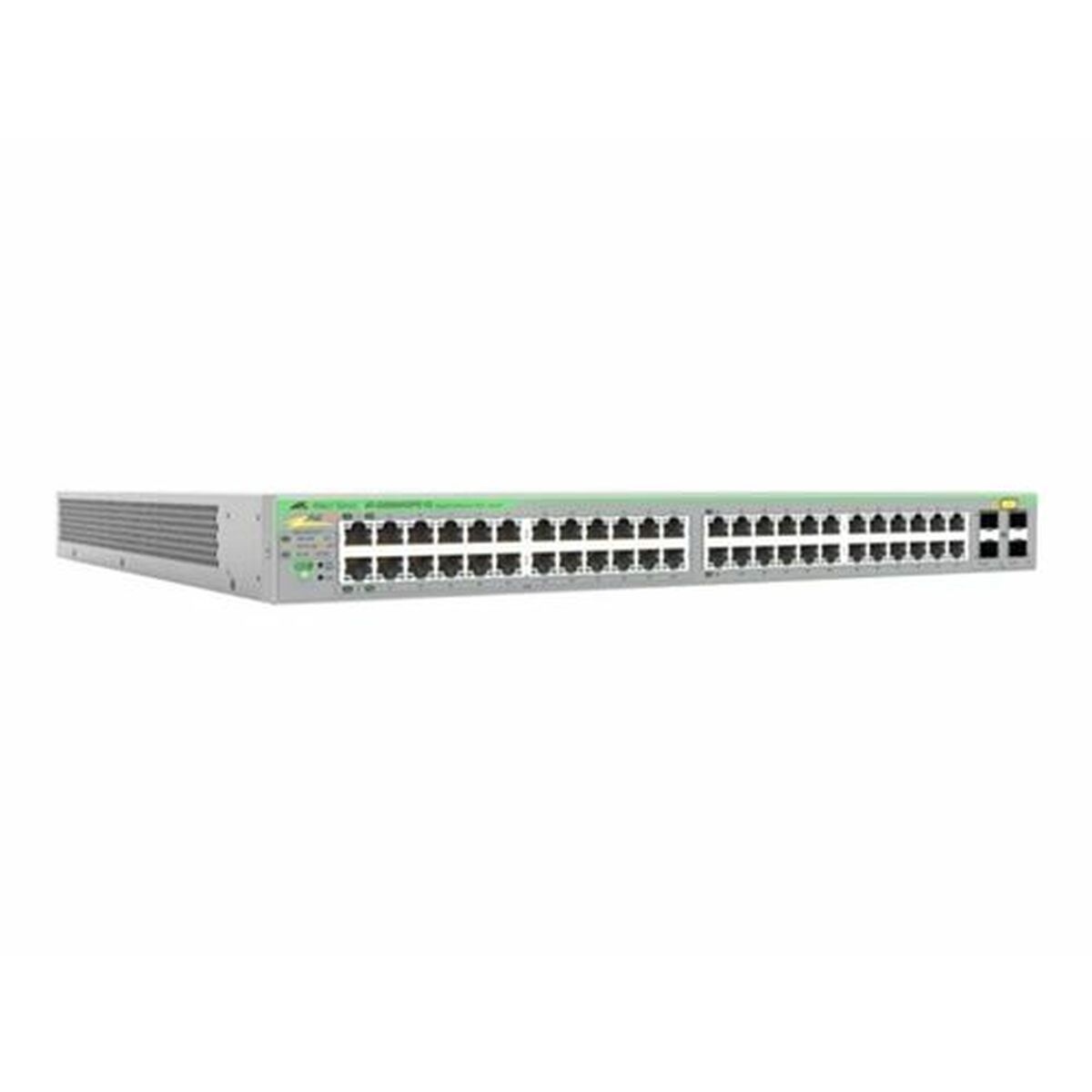 ALLIED Gigabit webSmart switch 24x 10/100/1000-T PoE+ 24x 10/100/1000-T 4x SFP Ports single fixed PSU EU Power Code